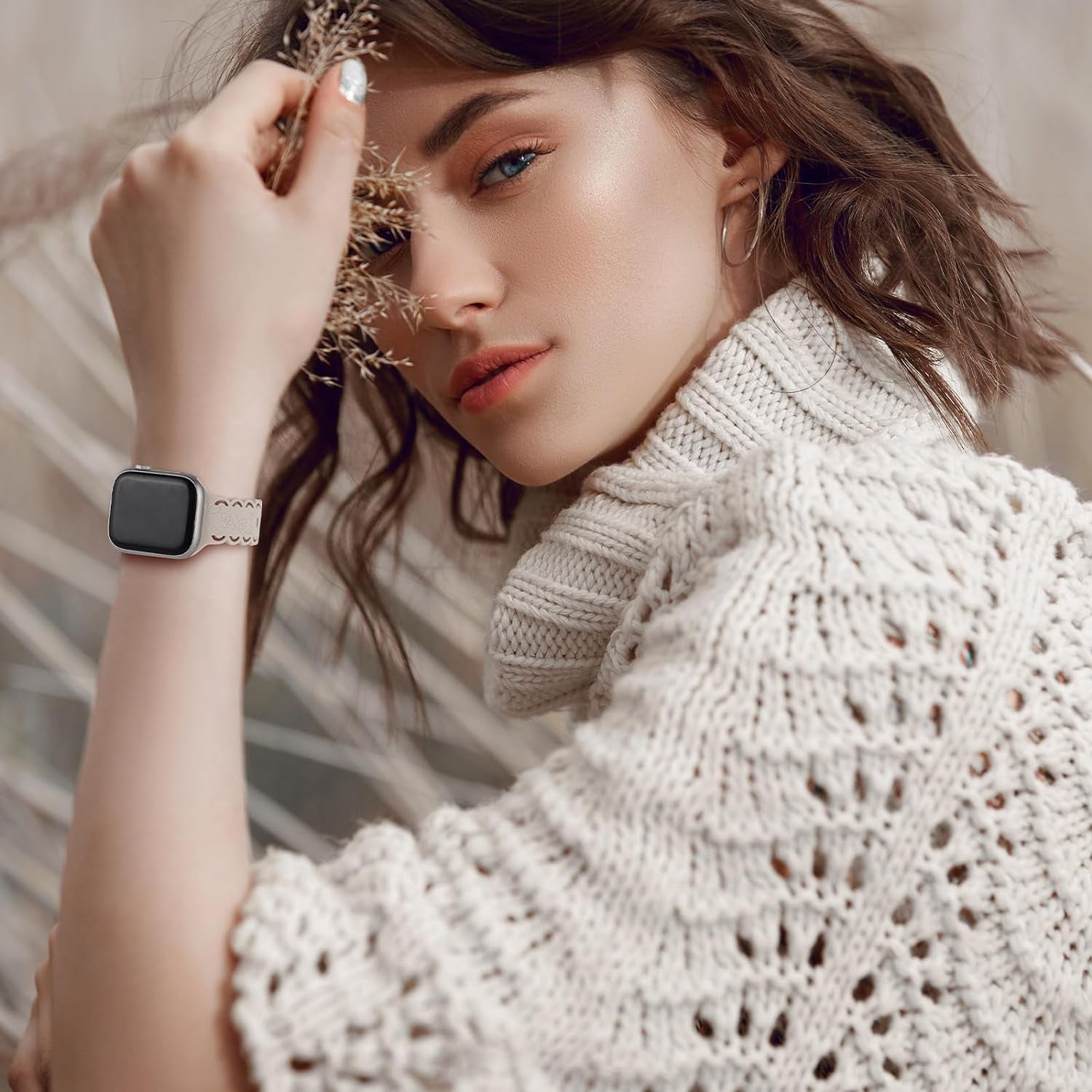 4 Pack Floral Engraved Silicone Bands Compatible with Apple Watch Band 38Mm 40Mm 41Mm 42Mm 44Mm 45Mm 49Mm Women, Soft Lace Cute Strap Flower Wristbands for Iwatch Series 9 8 7 6 5 4 3 2 1 SE Ultra