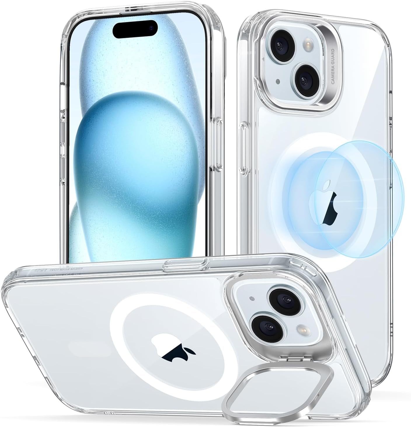 ESR for Iphone 17 Pro Max Case with Stash Stand, Camera Control Cover Compatible with Magsafe, Military-Grade Drop Protection Phone Case for Iphone 17 Pro Max, Scratch-Resistant Back Cover, Clear