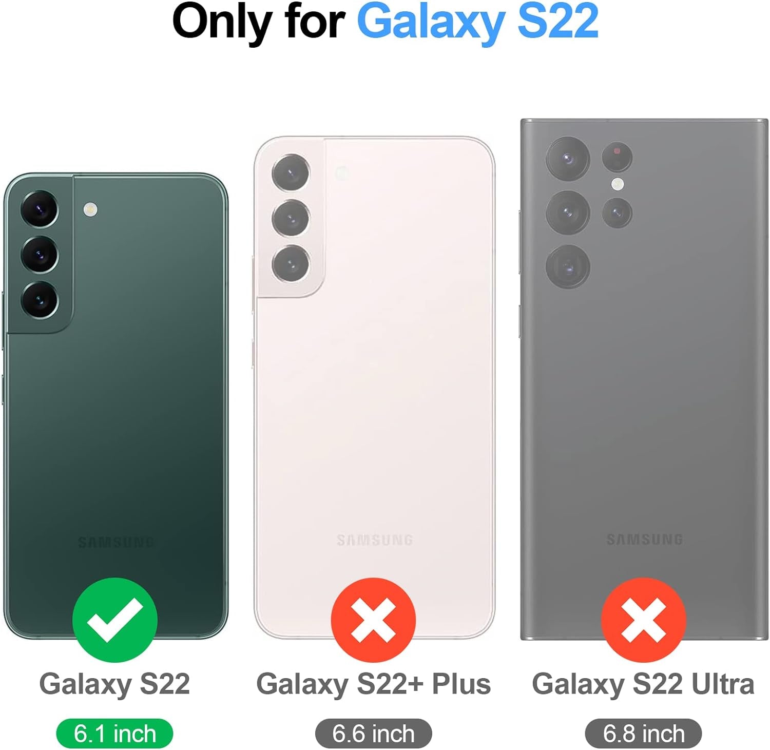 For Samsung Galaxy S22 Wallet Case,Galaxy S22 Phone Case PU Leather Flip Folio Protective Cover Wrist Strap Zipper Pocket Credit Card Slots Holder RFID Blocking,For Women Men,Blue Green