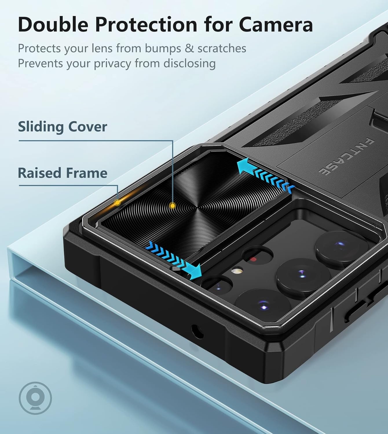 FNTCASE for Samsung Galaxy S23-Ultra Case: S22 Ultra Military Grade Shockproof Protection Mobile Case with Kickstand & Matte Textured Rugged TPU Shell | Drop Proof Protective Phone Cover