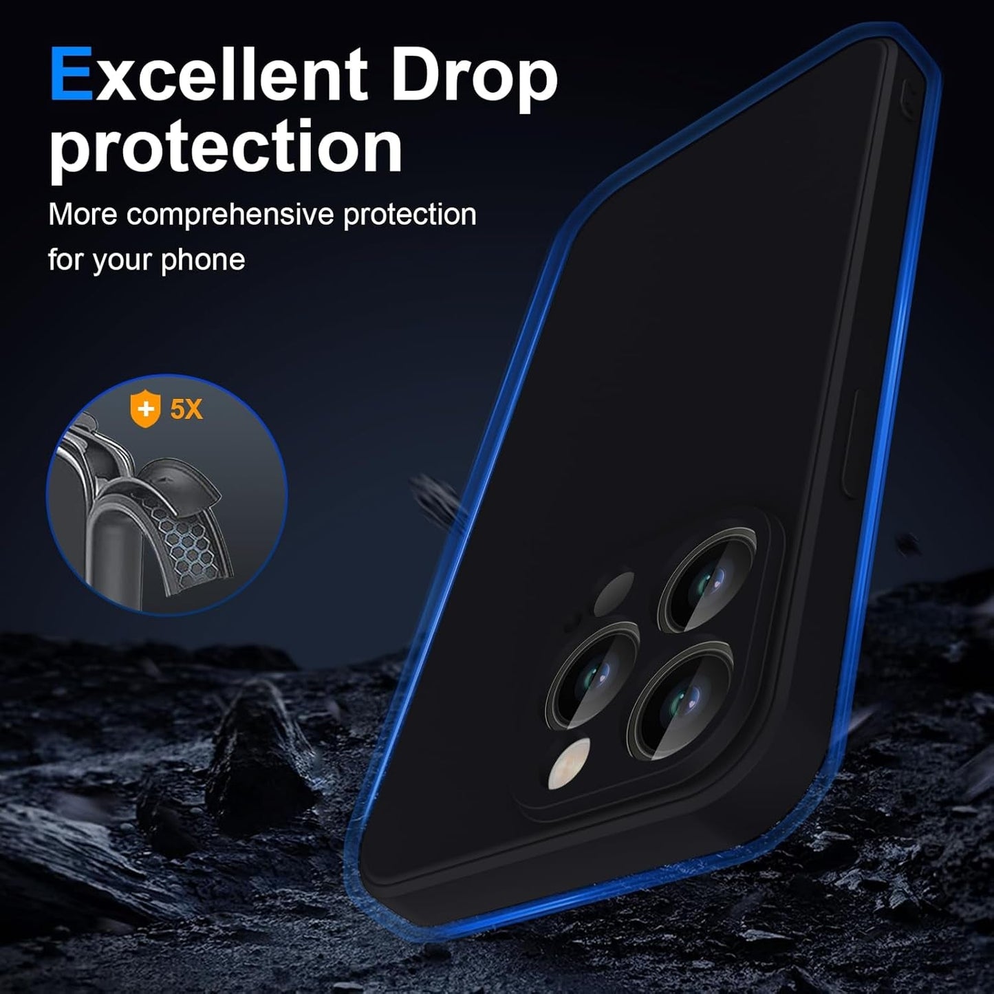 For Samsung Galaxy A53 5G Case,[Silky Touch Premium Liquid Silicone][Camera Protection] [Soft Anti-Scratch Microfiber Lining],Slim Soft Shockproof Phone Case,Black 1-Sam A53-01
