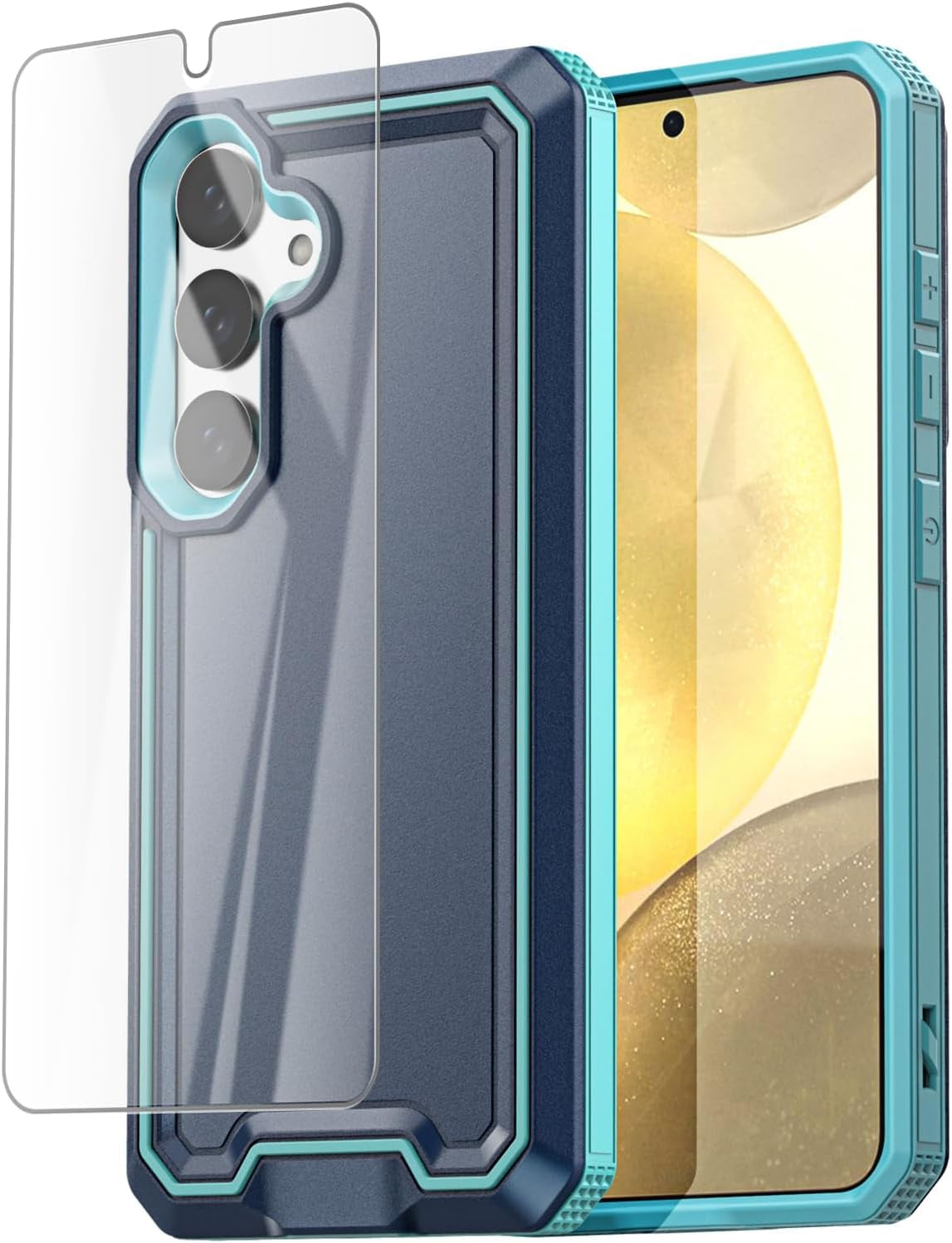 Aicase for Samsung Galaxy S24 Case 5G Built-In Stand with Glass Screen Protector,Heavy Duty Drop Protection Full Body Rugged Shockproof Military Protective Tough Durable Cover for Galaxy S24_6