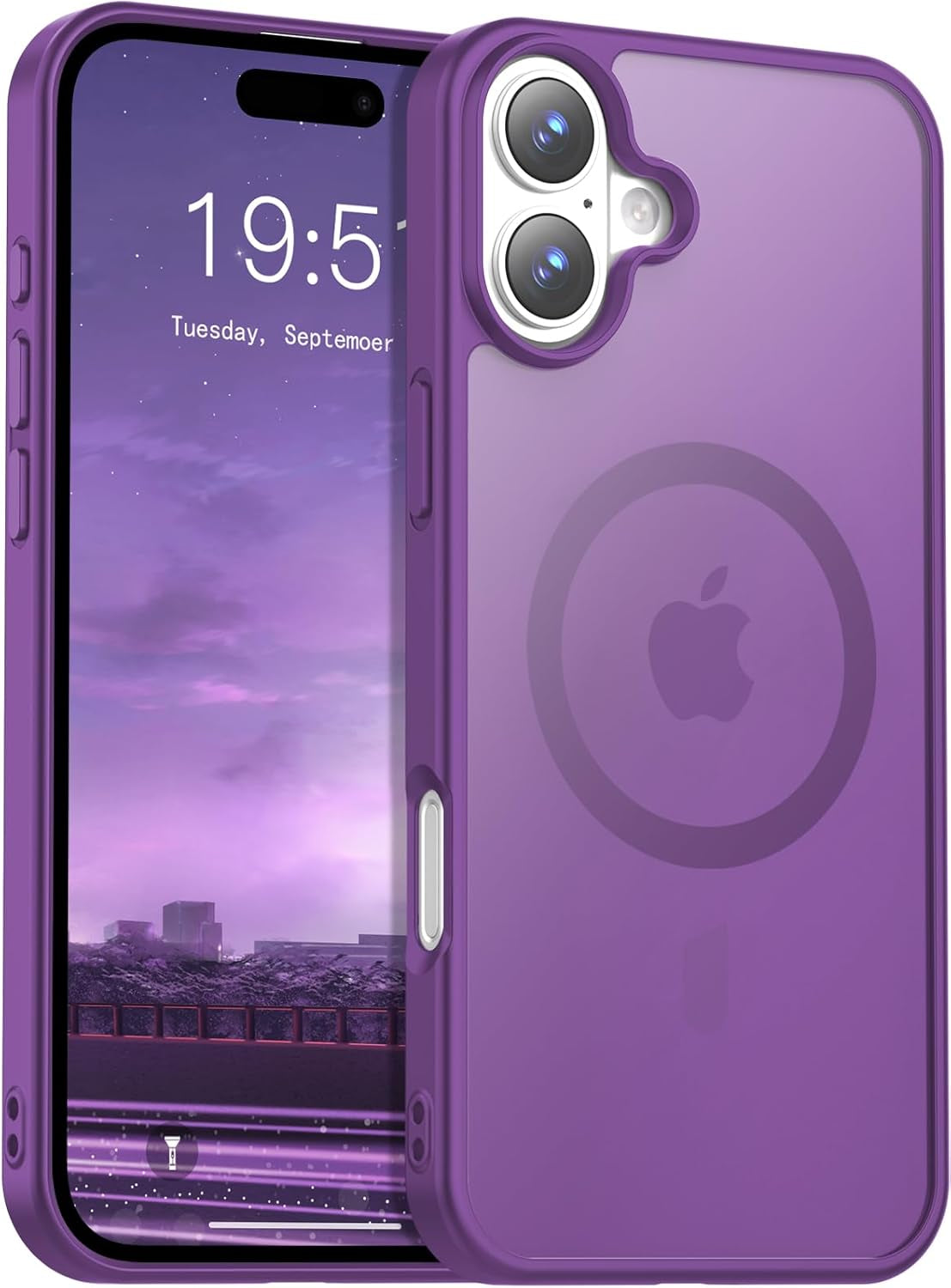 Temdan for Iphone 17 Pro Max Case Clear with Screen Protector, Compatible with Magsafe, Anti-Yellowing, Military-Grade Protection, Shockproof Slim Magnetic Phone Case Cover, Transparent