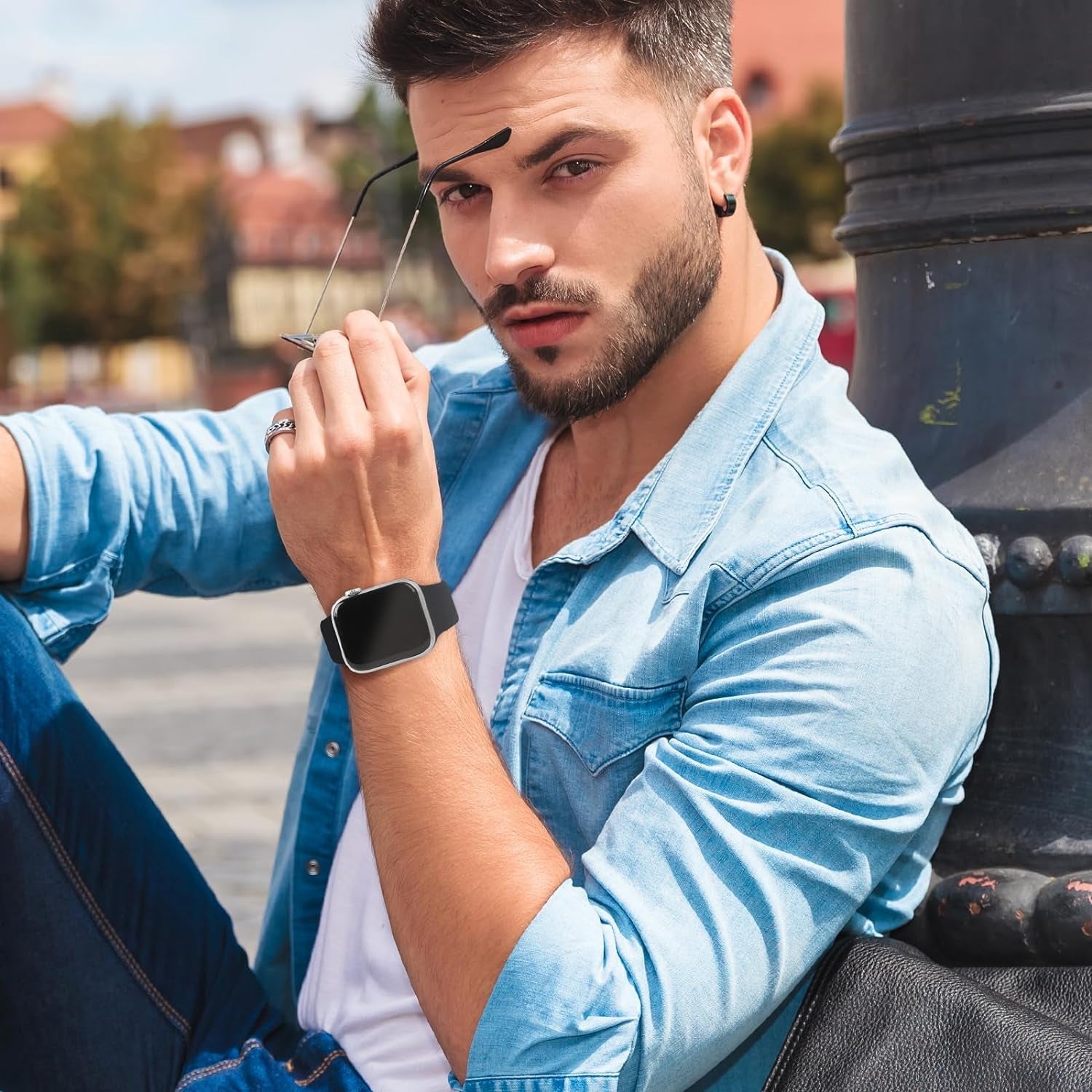 Acrbiutu 6 Pack Bands Compatible with Apple Watch 38Mm 40Mm 41Mm 42Mm 44Mm 45Mm 49Mm, Soft Replacement Silicone Sport Strap Wristbands for Iwatch Series Ultra/Ultra 2 9/8/7/6/5/4/3/2/1 SE Women Men