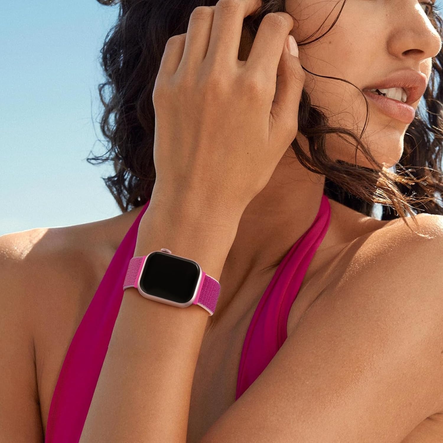 6 Pack Soft Nylon Sport Loop Bands Compatible with Apple Watch 38Mm 40Mm 41Mm 42Mm 44Mm 45Mm 49Mm for Women Men, Adjustable Braided Hook and Loop Straps for Iwatch Series 9 8 7 6 5 4 3 2 1 SE Ultra