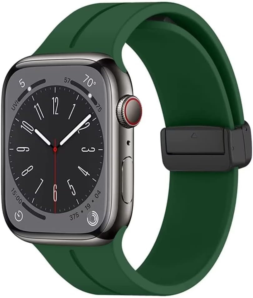 Bands for Apple Watch Strap Magnetic Lock 49Mm 45Mm 44Mm 42Mm 41Mm 40Mm 38Mm, Soft Silicon Sports Straps Compatible with Iwatch SE SE2 Series 8 7 6 5 4 3 2 1 [Watch NOT Included]