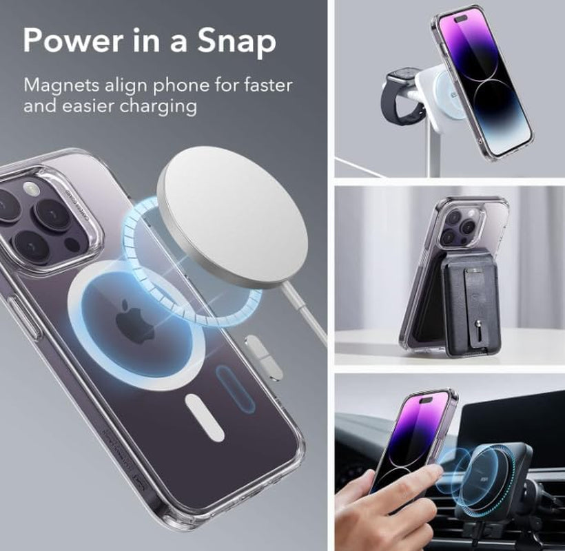 3 in 1 for Iphone 15 Pro Max Case - Magnetic - Clear - Compatible with Magsafe Ring - Not-Yellowing - Strong Magnetic Case - Clean Cover with 1 Glass Screen 1 Camara Lens Protectors Included  Guangzhou Pinjun Electronics Co., Ltd.   