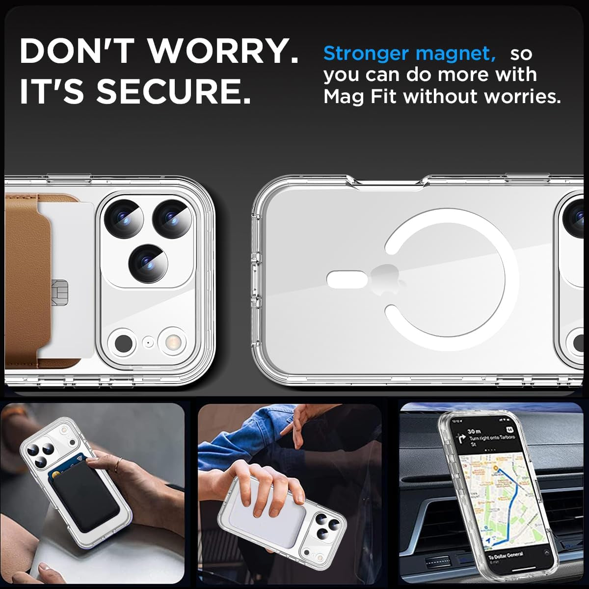 Aicase for Iphone 17 Pro Max Case Clear[Compatible with Magsafe] Heavy Duty Drop Protection Full Body Rugged Shockproof/Dust Proof 3-Layer Military Protective Tough Durable Phone Cover 6.9"