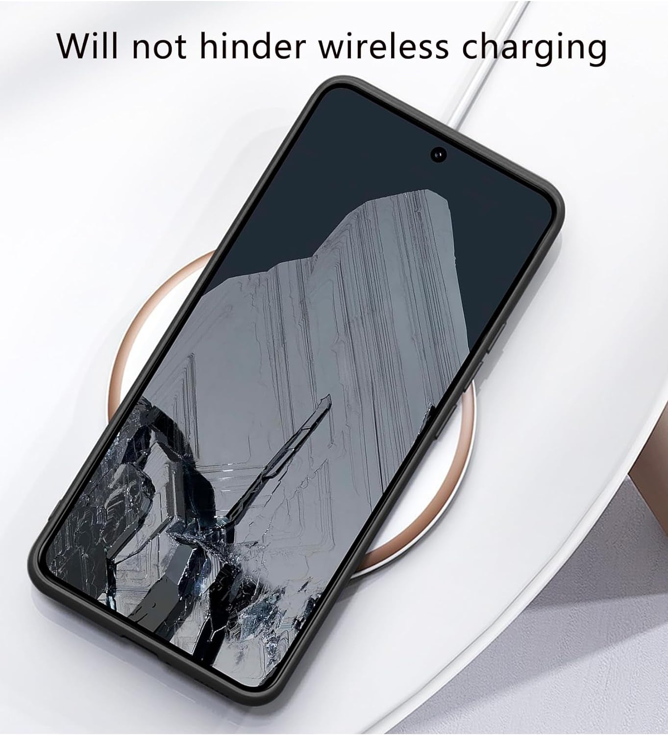 For Google Pixel 8 Pro Case 5G, Soft TPU Artificial Leather Case,Extremely Light Ultra-Light Camera Protection Leather Cover Case for Google Pixel 8 Pro 5G (White)  Puxssul   