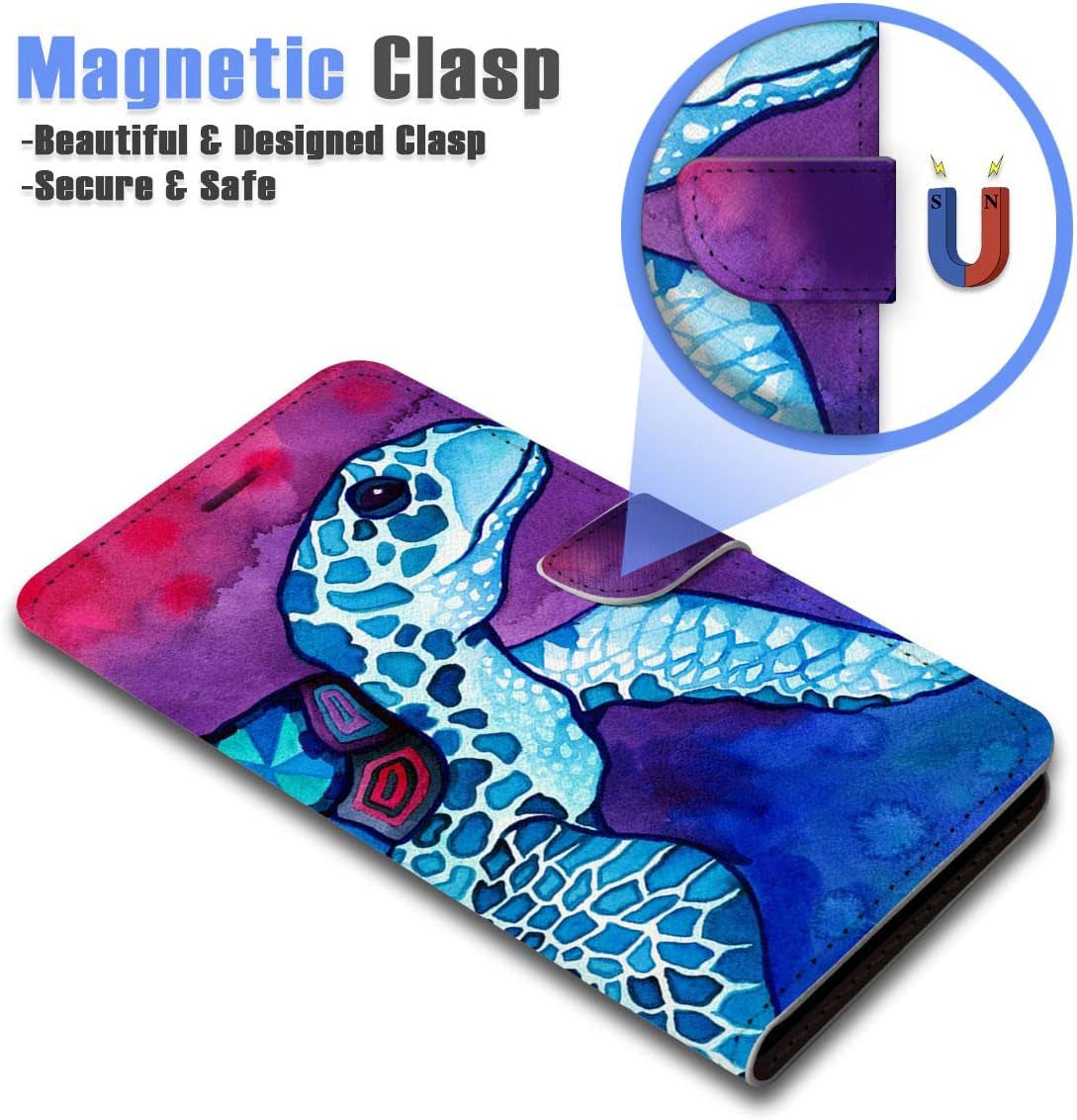 For Samsung A53,For Samsung Galaxy A53 5G, Designed Flip Wallet Phone Case Cover, A20298 Turtle Paint