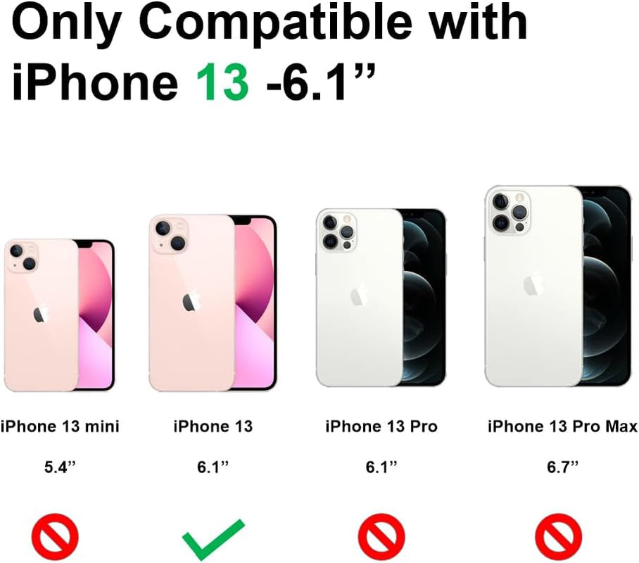 Faneiy Magnetic Ring Case for Iphone 13/14 Case Compatible with Magsafe Kickstand Invisible Bracket Matte Frosted Shockproof Cute Cellphone Cover for Iphone 13/14-6.1'' Black  Faneiy   