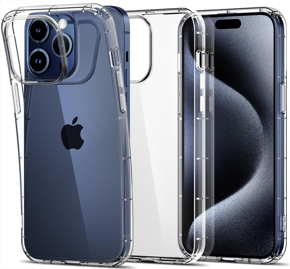 Aeska Clear Case for Iphone 15 Pro Ultra [Slim Thin] Flexible Scratch Resistant Transparent TPU Shockproof Gel Rubber Soft Silicone Protective Phone Case Cover for Iphone 15 Pro 6.1'' (Clear)  Aeska   