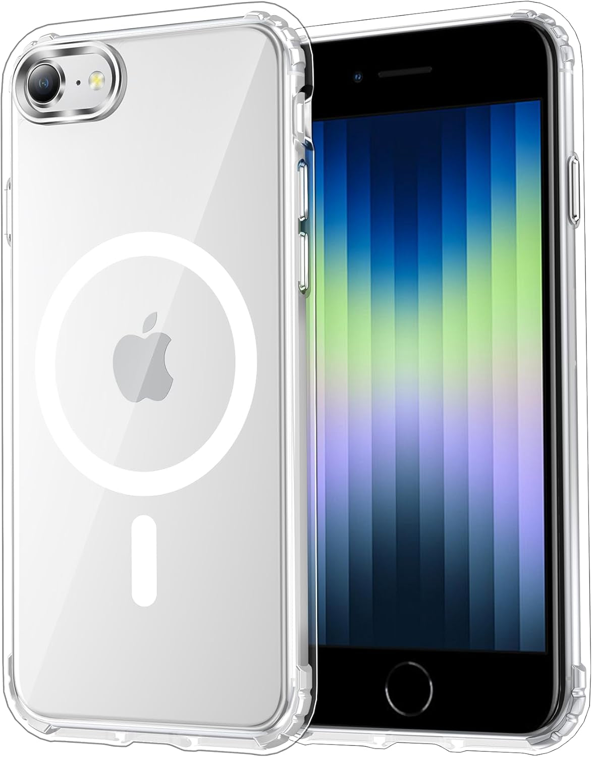 Temdan for Iphone 17 Pro Max Case Clear with Screen Protector, Compatible with Magsafe, Anti-Yellowing, Military-Grade Protection, Shockproof Slim Magnetic Phone Case Cover, Transparent