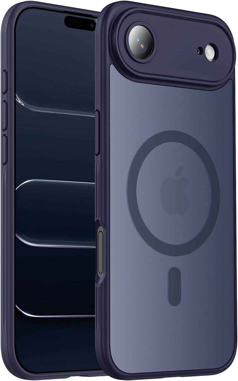 Designed for Iphone 17 Pro Max Case, Compatible with Magsafe, [Camera Protection] [15FT Military Drop Protection] Shockproof Translucent Matte Anti-Slip Phone Case, 6.9", Deep Blue