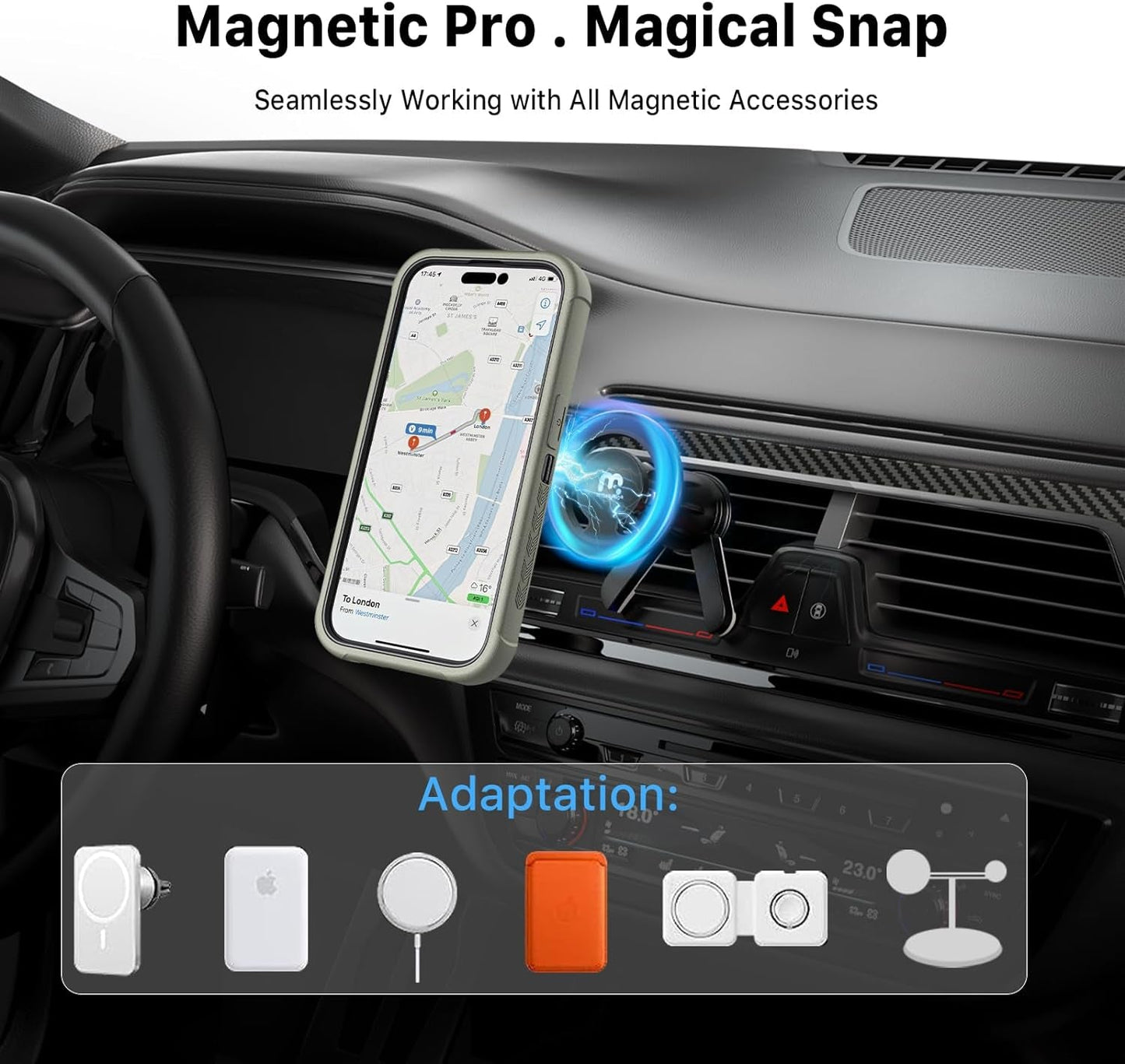 MYBAT PRO Maverick Iphone 15 Pro Case with Belt Clip Holster,Compatible with Magsafe W/Screen Protector,Anti-Drop,Shockproof,With 360°Rotating Kickstand,Heavy Duty Protection Natural Titanium  Valor Communication, Inc.   