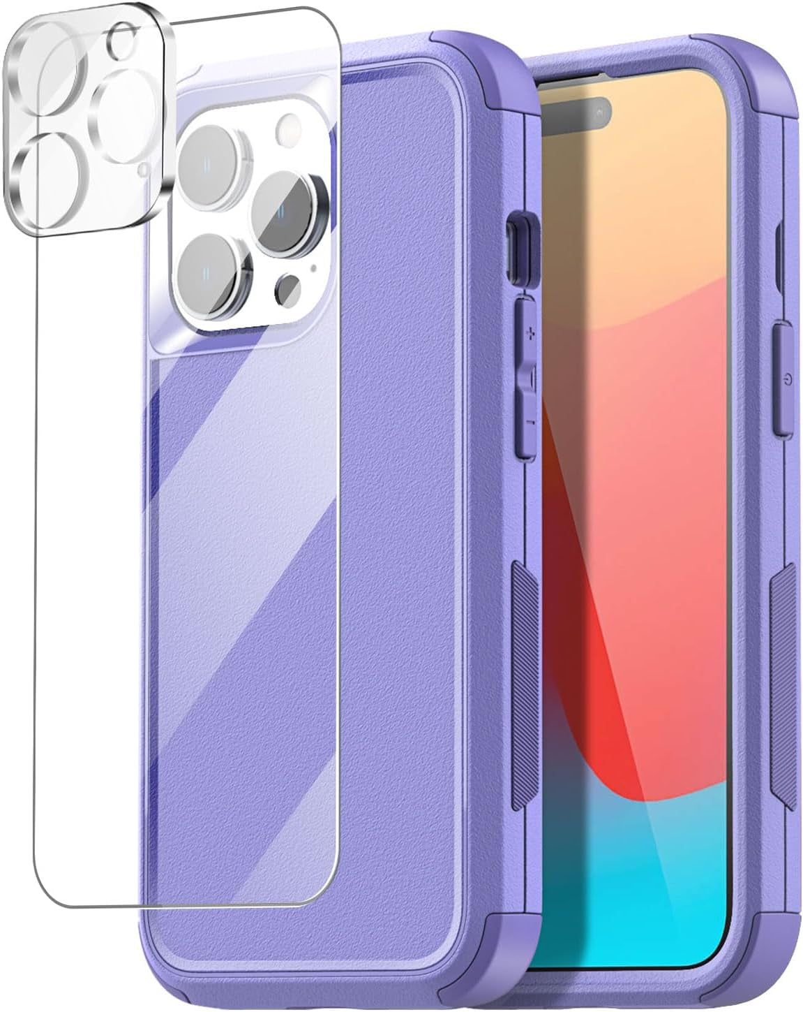 Ai-Case Built-In Screen Protector Tough 4 In1 Rugged Shock Proof Cover with Kickstand for Iphone 6/6S plus - Purple/Blue  AICase   
