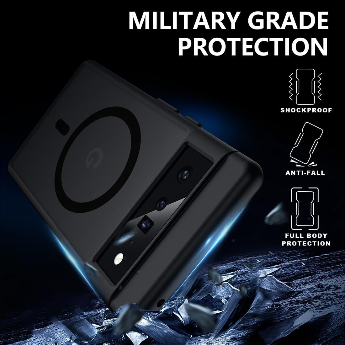 Magnetic Case for Google Pixel 6 Pro, Translucent Matte Anti-Fingerprint,Compatible with Magsafe,Slim Fit Shockproof Protective Phone Case for Pixel 6 Pro Case  TIANNIUKE   