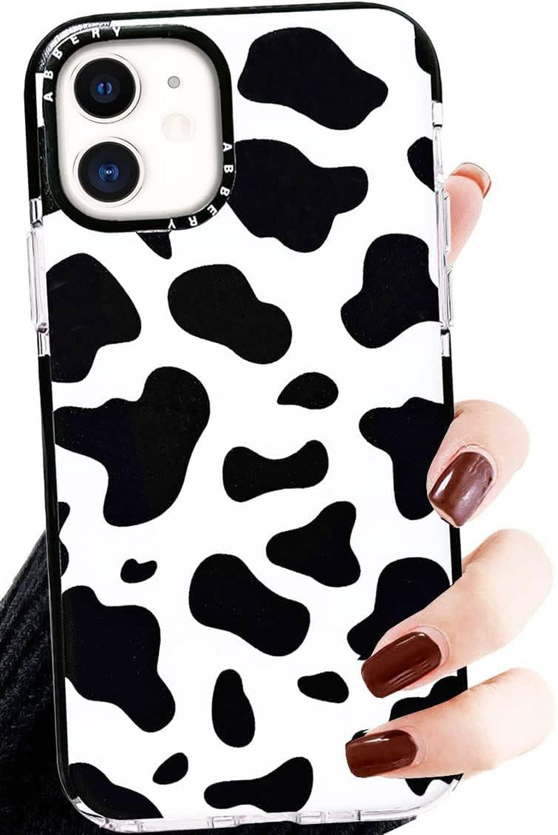 Abbery Designed for Iphone 15 plus Case Cow Print Clear with Design Cow Pattern Cute Durable Silicone TPU Sturdy Shockproof Protective Woman Girls Aessthetic Phone Cover (For Iphone 15 Plus)  Abbery For Iphone 11  