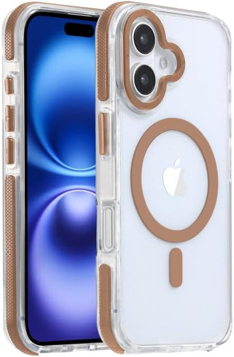 For Iphone 17 Pro Max Case with Camera Lens Protector[10Ft Military-Grade Protection] Compatible with Fit Magsafe Shockproof Slim Thin Cover Case for Iphone 17 Pro Max 6.9 Inch, Orange Bumper