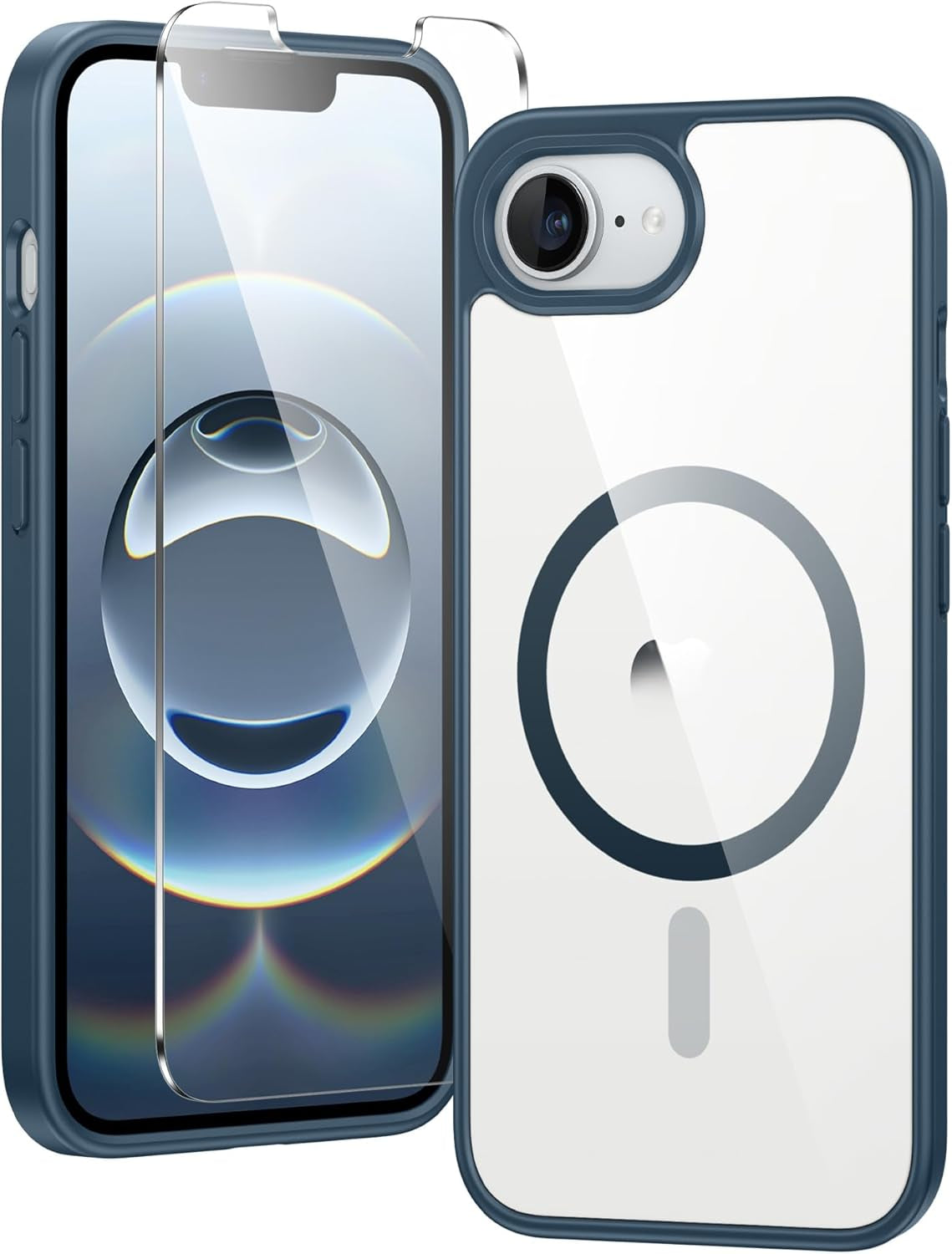 FNTCASE for Iphone 17 Pro-Max Case: Clear Magnetic Phone Cases with Screen Protector Compatible with Magsafe Slim anti Yellowing Rugged Shockproof Protective Transparent Cell Cover (A-Clear)