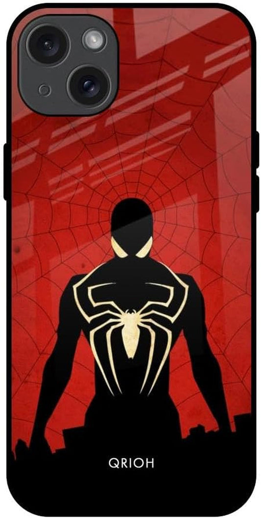 Mighty Superhero Glass Case for Iphone 15 plus Egdes to Edges Protection Case Cover with Laser Effect Layer, Smooth Grip Easy Access Buttons……  Yuro Cases   