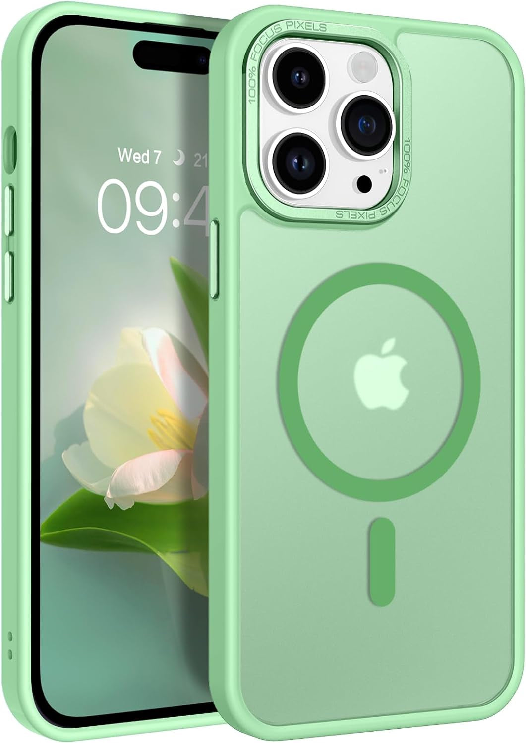 BENTOBEN for Iphone 14 Pro Max Phone Case,Iphone 14 Pro Max Magnetic Case [Compatible with Magsafe] Translucent Matte Shockproof Women Men Girl Protective Case Cover for Iphone 14 Pro Max 6.7",Black  BENTOBEN T993-Green  
