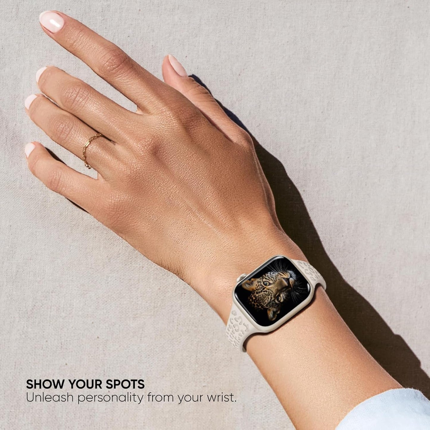 4 Pack Slim Leopard Engraved Bands Compatible for Apple Watch Bands 41Mm 40Mm 38Mm 45Mm 44Mm 42Mm 49Mm Women, Thin Soft Silicone Cheetah Sport Strap for Iwatch Bands Series 9 8 7 6 5 4 3 2 1 Ultra SE