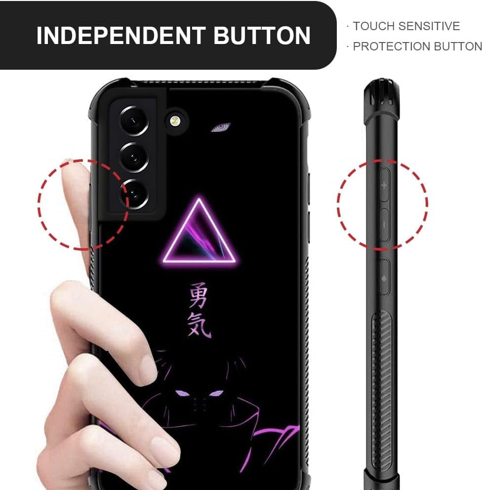 Compatible with Samsung Galaxy S22 plus (6.6 Inch) Case,Logo of Courage Anime Pattern Design Shockproof Non-Slip Case for Apple Samsung Galaxy S22 Plus