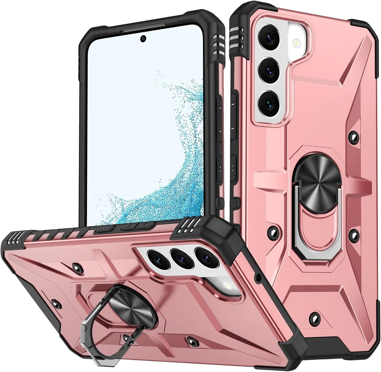 Case for Samsung Galaxy S22 plus Case Galaxy S22+ Case Military Grade Drop Case with Kickstand Ring Magnetic Holder Shockproof Protective for Galaxy S22 plus S22+ Phone Case (Midnight Green)