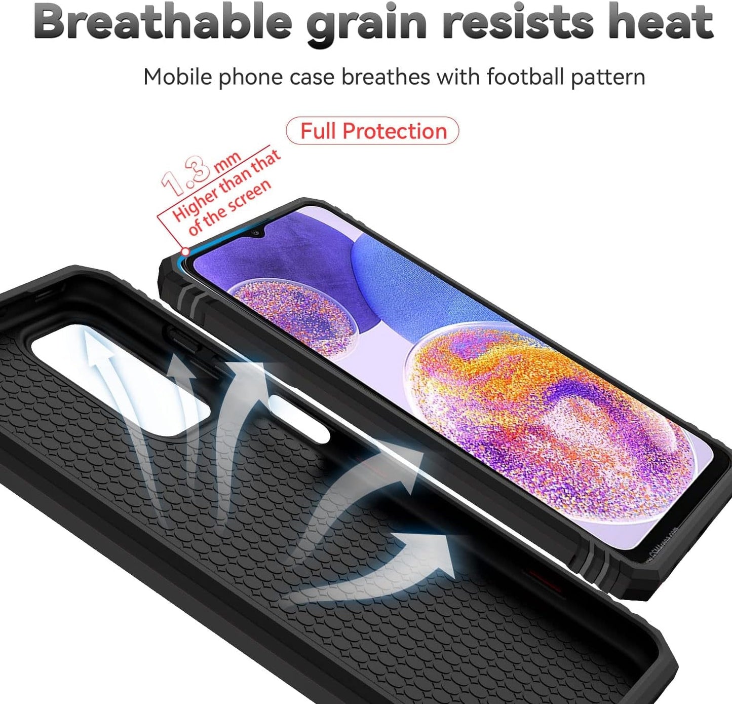 For Samsung Galaxy A53 5G Case with HD Screen Protector, Heavy Duty Shockproof Case with 360 ° Rotation Metal Kickstand [Military Grade] Protective Case for Samsung Galaxy A53 (Black)