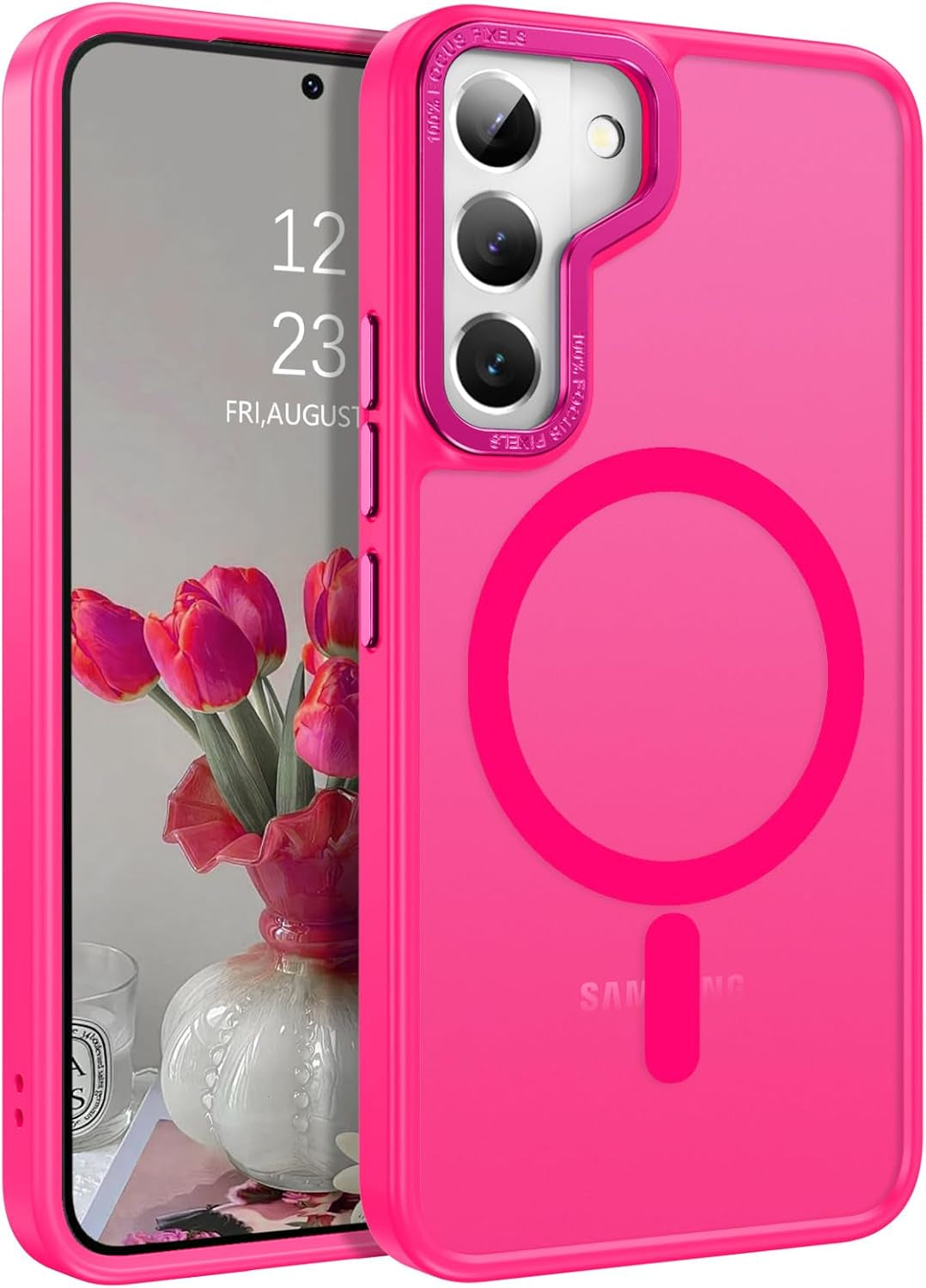 BENTOBEN Samsung Galaxy S22 Case, Galaxy S22 Magnetic Case [Compatible with Magsafe] Translucent Matte Slim Shockproof Women Men Protective Case Cover for Samsung Galaxy S22 6.1", Black