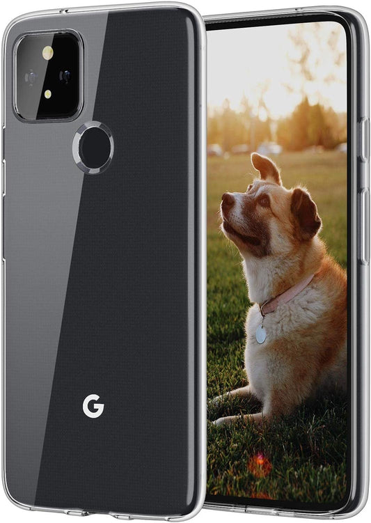 For Google Pixel 5 Clear Case,Slim Thin Soft Skin Silicone Flexible TPU Rubber Gel Lightweight Anti-Scratch Shockproof Protective Cases Cover for Google Pixel 5,Crystal Clear  KEEPCA Crystal Clear  