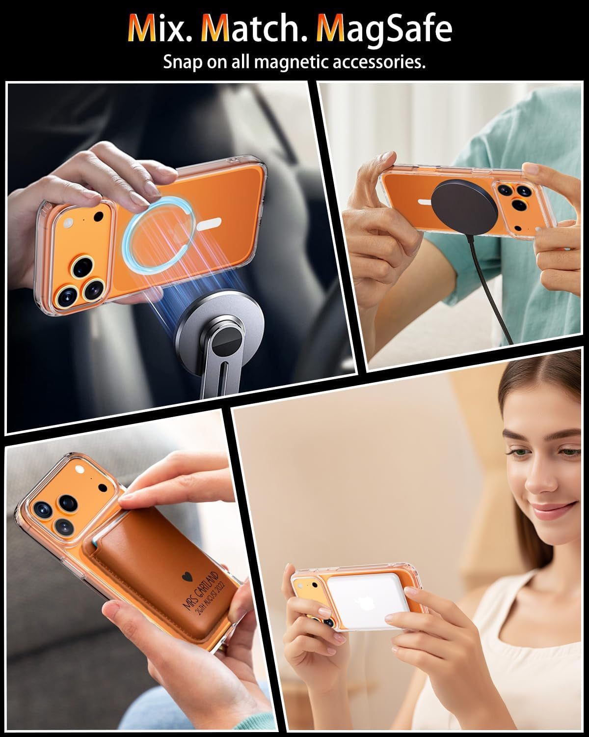 For Iphone 17 Pro Max Case, Compatible with Magsafe, Magnetic Slim Cover, Anti-Yellowing & Shockproof, Full Camera Protection, Includes Screen & Lens Protectors, Clear Protective Case