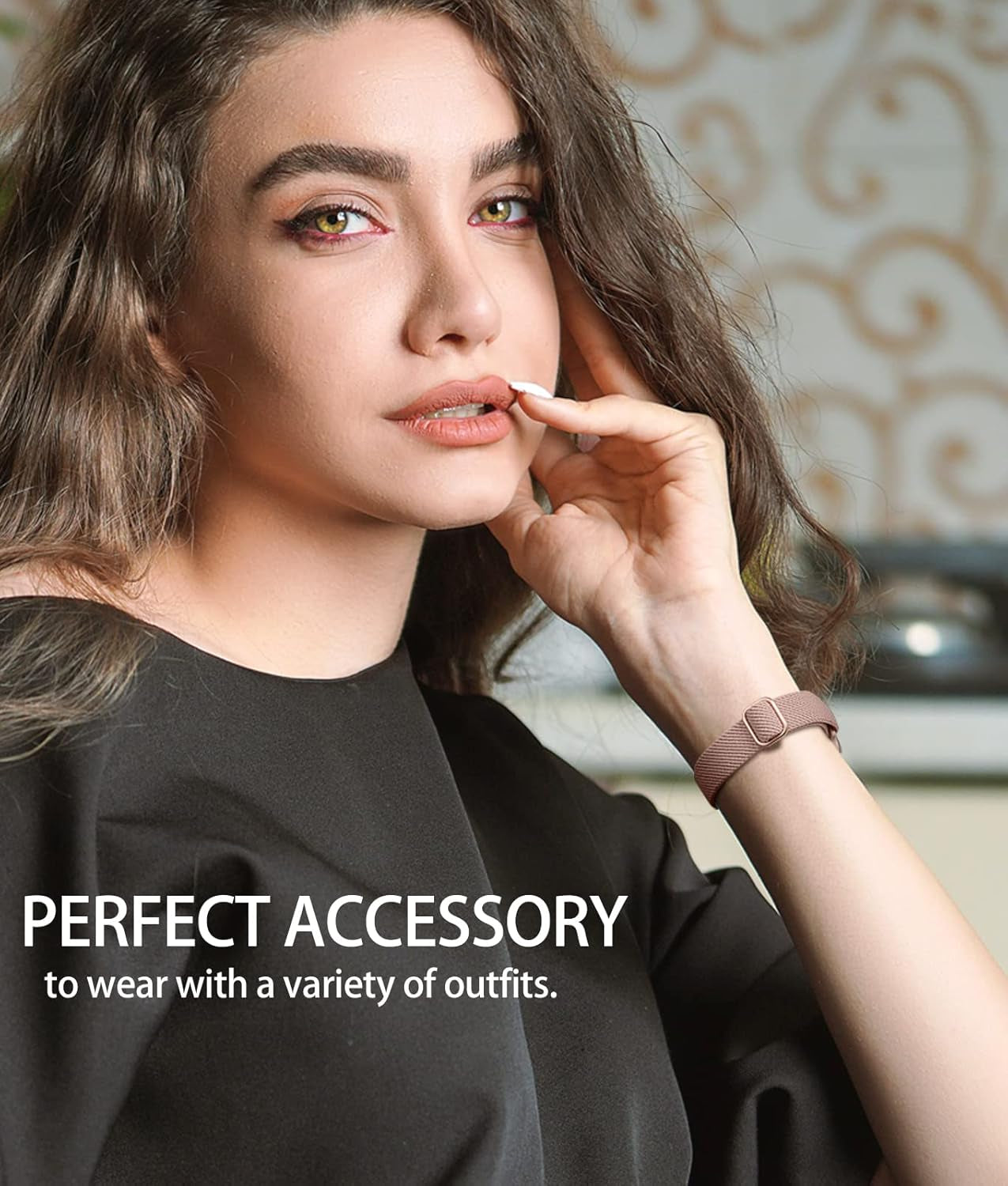 Charlam Stretchy Band Compatible with Apple Watch Bands 40Mm 41Mm 38Mm Womens, Cute Thin Elastic Nylon Braided Comfortable Replacement Slim Wristbands for Iwatch SE Series 8 7 6 5 4 3 2 1, (Package B)