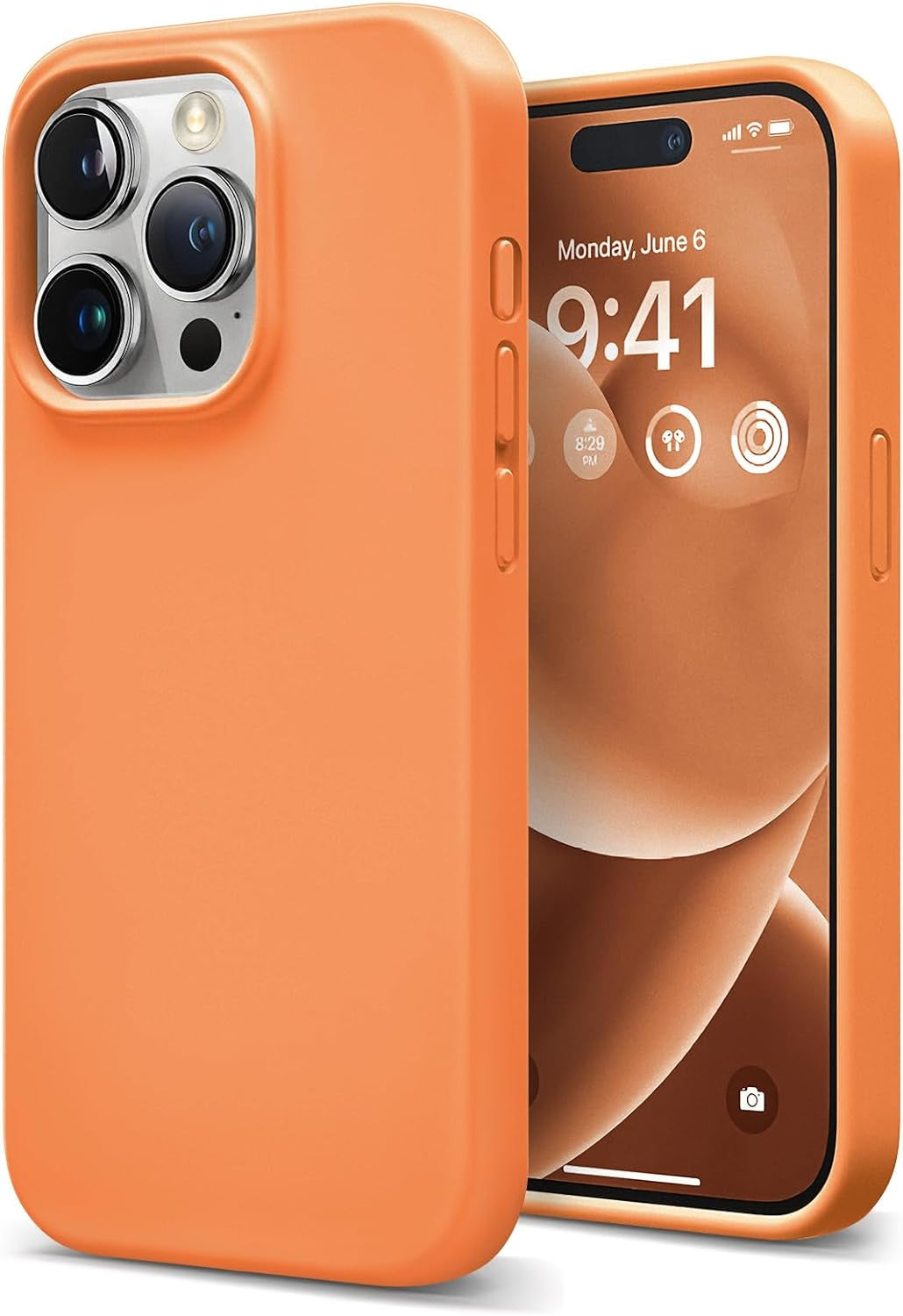 Coolfrog for Iphone 15 Pro Case, Compatible with Magsafe, 6.1" Silicone Shockproof Military-Grade Protection, Magnetic Phone Case for Men Women, Clove Purple  CoolFrog Orange  