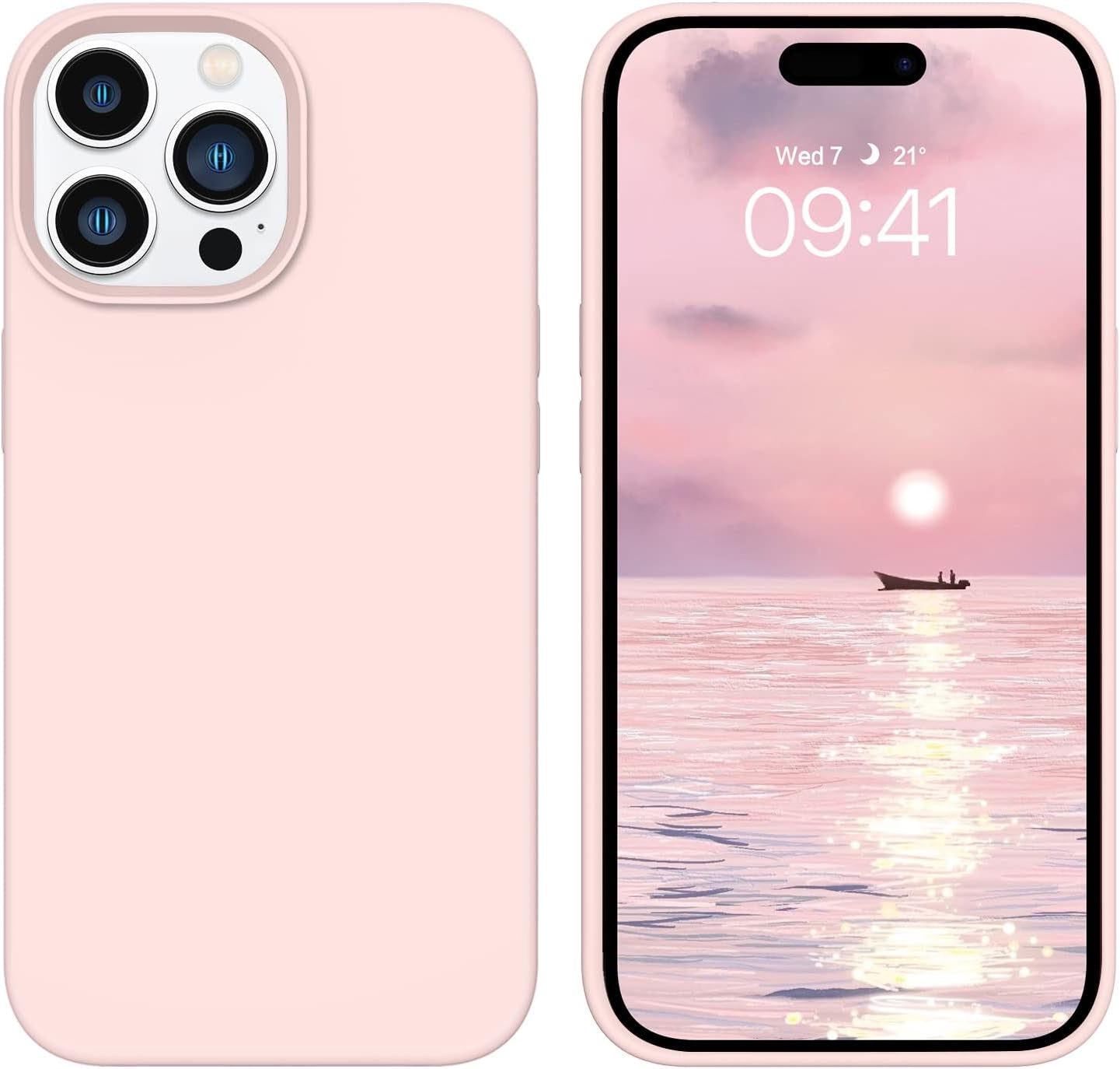 BENTOBEN for Iphone 14 Pro Max Case, Soft Silicone Gel Rubber Bumper Microfiber Lining Hard Back Shockproof Protective Phone Cover for Iphone 14 Pro Max 6.7", Copper Green  BENTOBEN T026-Sand Pink  