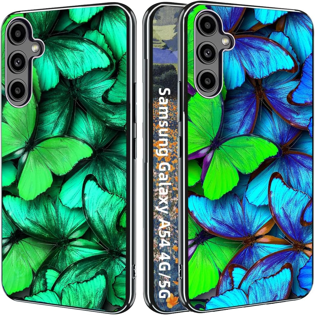 For Samsung Galaxy A13 Case, Slim Fit Glow in the Dark Hybrid Hard PC Soft TPU Bumper Shockproof Drop Protective Girls Women Men Phone Cover for Samsung Galaxy A13 5G Case.-6.5" Inch. Blue
