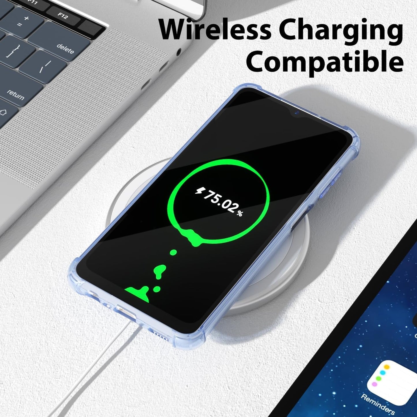 For Samsuang Galaxy A53 5G Case Clear, Transparent Jelly Protective Silicone Phone Case Design for Women Girly Cute Simple, Thin Slim Fit Soft Flexible TPU Shockproof Bumper, Clear Blue