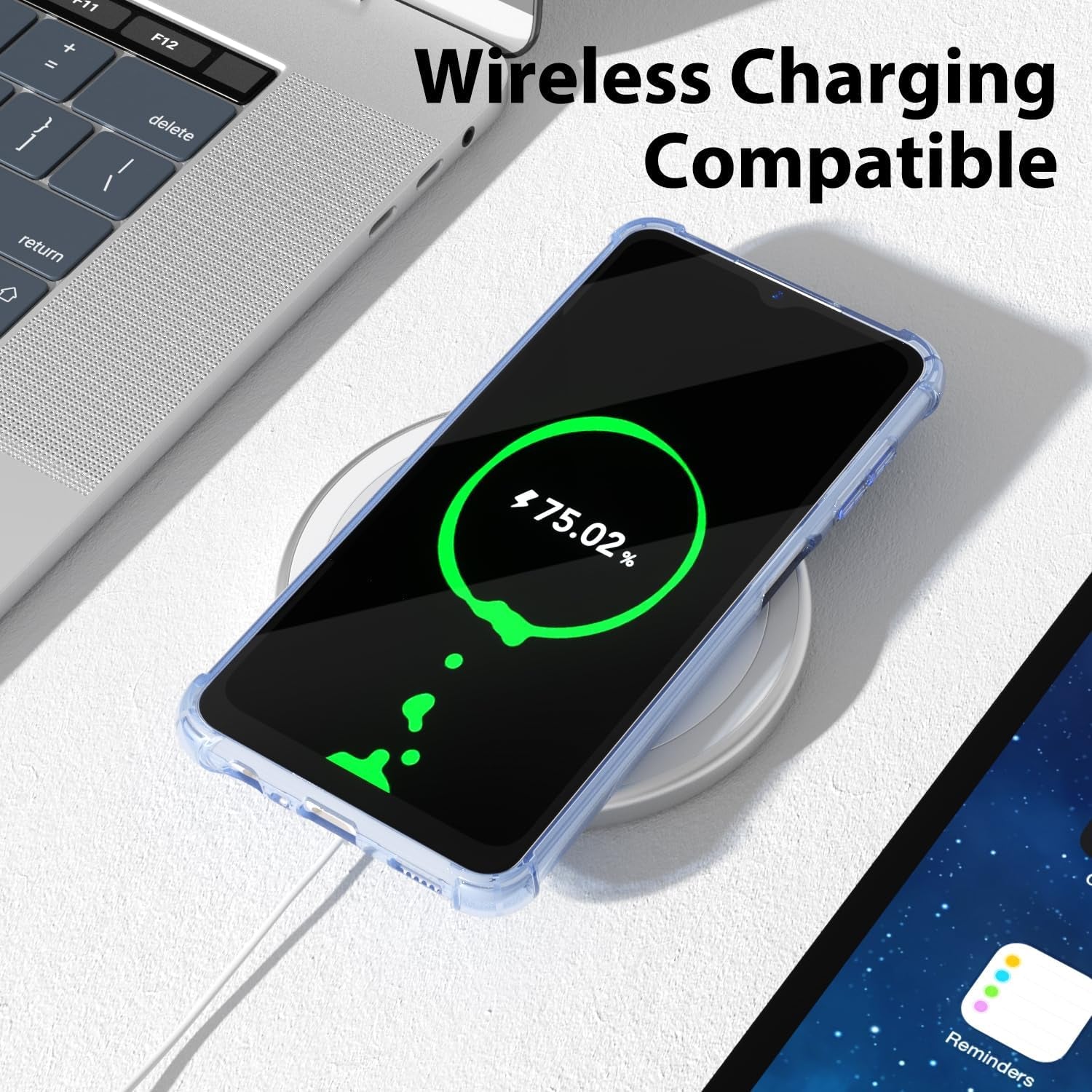 For Samsuang Galaxy A53 5G Case Clear, Transparent Jelly Protective Silicone Phone Case Design for Women Girly Cute Simple, Thin Slim Fit Soft Flexible TPU Shockproof Bumper, Clear Blue