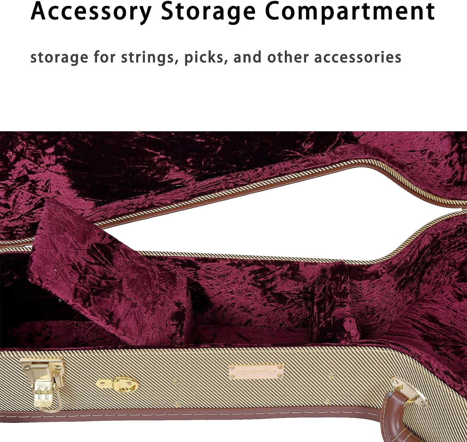 Crossrock Hard-Shell Wood Case for Les Paul Electric Guitars with Removable Shoulder Straps-Tweed(Crw700Ltw)  Crossrock   