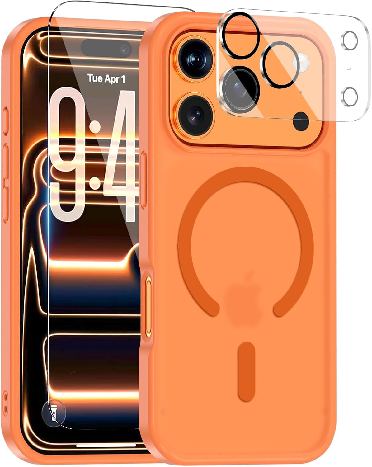 For Iphone 17 Pro Max Case, Compatible with Magsafe, Magnetic Slim Cover, Anti-Yellowing & Shockproof, Full Camera Protection, Includes Screen & Lens Protectors, Clear Protective Case