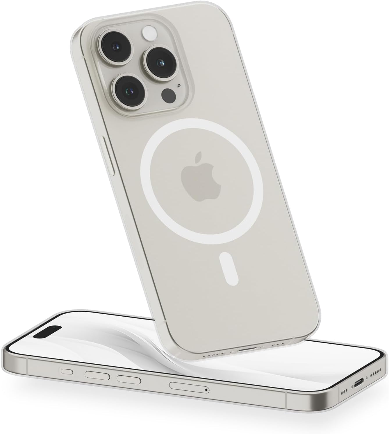 PEEL Magnetic Case Compatible with Iphone 15 Pro (Black) – Embedded Magsafe Compatible Magnet, Thin Minimalist Design – Protects and Showcases Your Device  PEEL Clear  