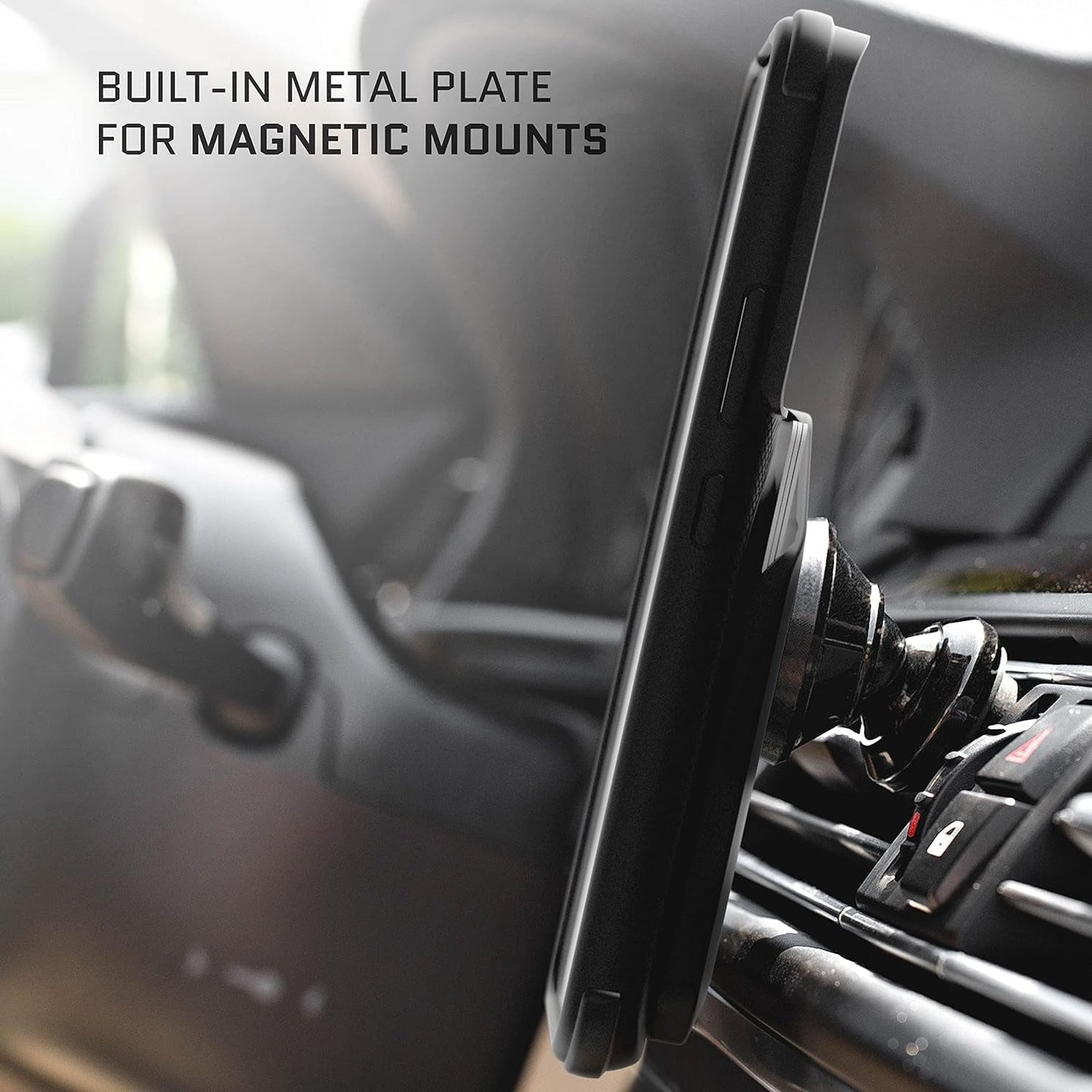 Ghostek EXEC Galaxy S22 plus Case Wallet Card Holder Works with Magnetic Car Vent Mounts Easily Detachable for Wireless Charging Phone Covers Designed for 2022 Samsung Galaxy S22+ 5G (6.6 Inch) (Gray)