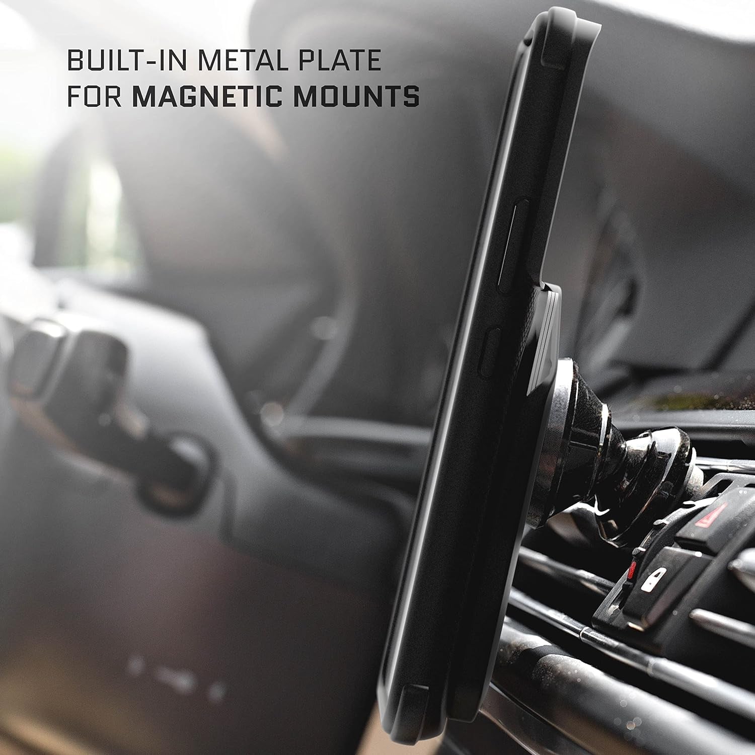 Ghostek EXEC Galaxy S22 plus Case Wallet Card Holder Works with Magnetic Car Vent Mounts Easily Detachable for Wireless Charging Phone Covers Designed for 2022 Samsung Galaxy S22+ 5G (6.6 Inch) (Gray)