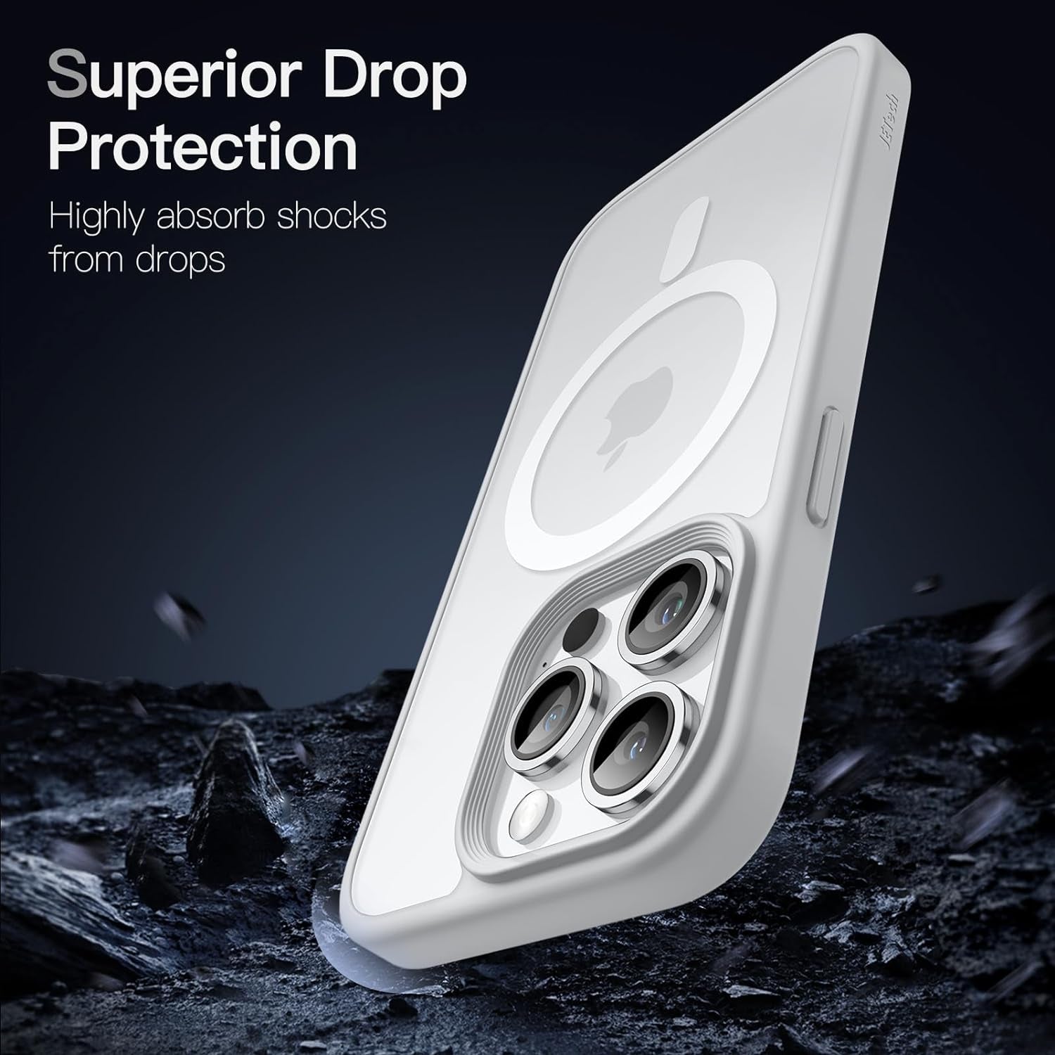 Jetech Magnetic Case for Iphone 14 Pro Max 6.7-Inch Compatible with Magsafe, Translucent Matte Back Slim Shockproof Phone Cover (Silver)  JETech   