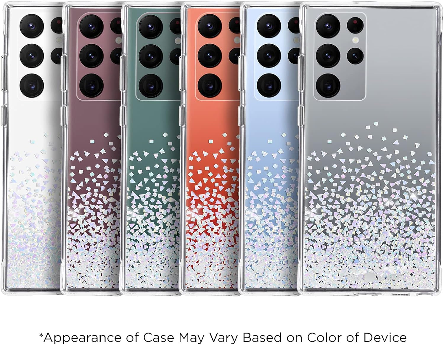 Case-Mate - TWINKLE OMBRE - Case for Samsung Galaxy S22 Ultra - Reflective Foil Elements - 10 Ft Drop Protection - 6.8 Inch - Stardust