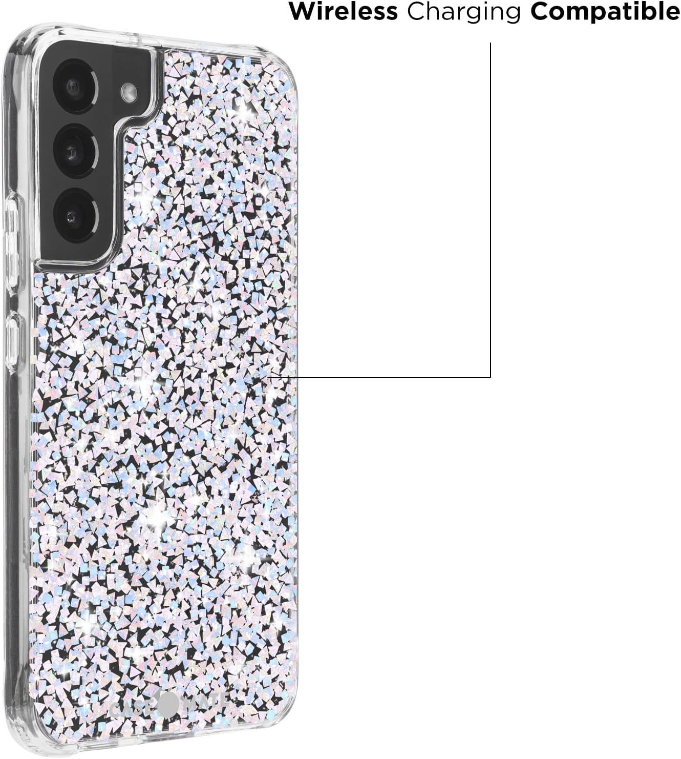 Case-Mate Samsung Galaxy S22 plus Case - 6.6' Twinkle Diamond - 10Ft Drop Protection with Wireless Charging - Luxury Bling Glitter for S22 plus 5G - anti Scratch, Shock Absorbing Materials, Slim Fit