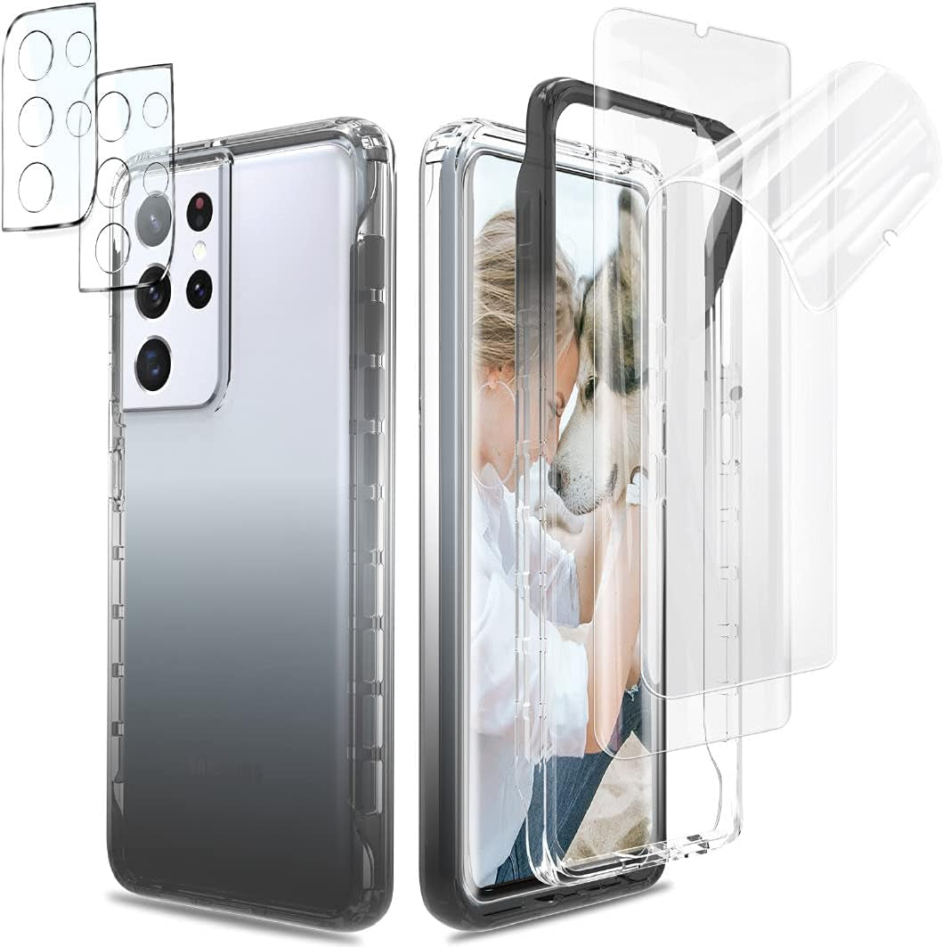 For Samsung Galaxy S22 Ultra Case with Screen Protector, 360 Rotate Ring Kickstand [Work with Magnetic Car Mount], Military Grade Shockproof Phone Case for Samsung S22 Ultra 6.8 Inch, Turquoise