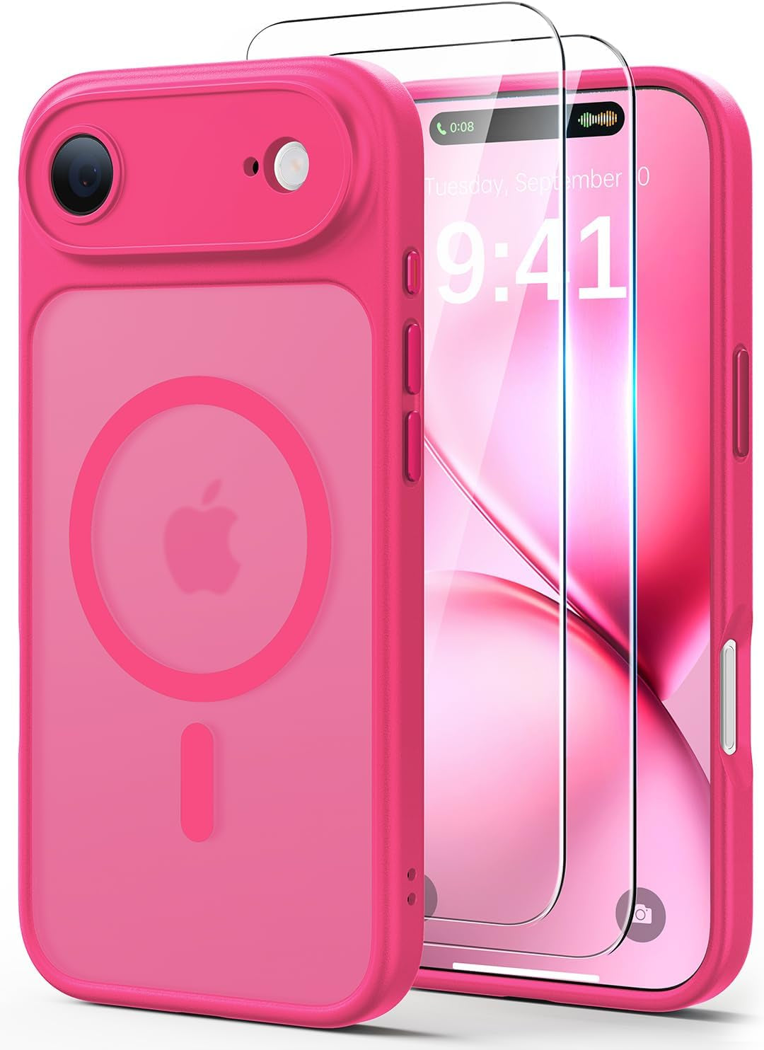 JJL for Iphone 17 Pro Case with 2 Pack Screen Protectors, Compatible with Magsafe, Full Camera Protection, Translucent Matte Magnetic Phone Cover, Deep Blue