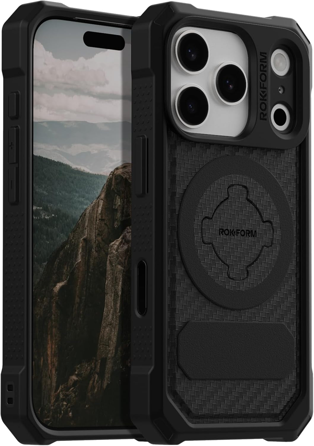 Rokform Rugged Case Compatible with Iphone 17 Pro Max, Magnetic Cover (Black)